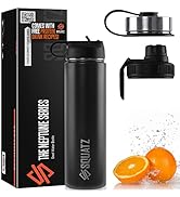 SQUATZ 24 Oz Neptune Series Steel Water Bottle, Stainless Double Wall Vacuum Insulated Flask with...