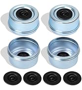 shliyitx 4PCS 2.72’ Trailer Hub Dust Cap, Trailer Axle Bearing Dust Cap Cup Grease Cap with 4 Rub...