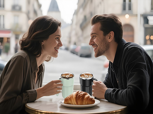 Couple's Magnetic Self Stirring Cup