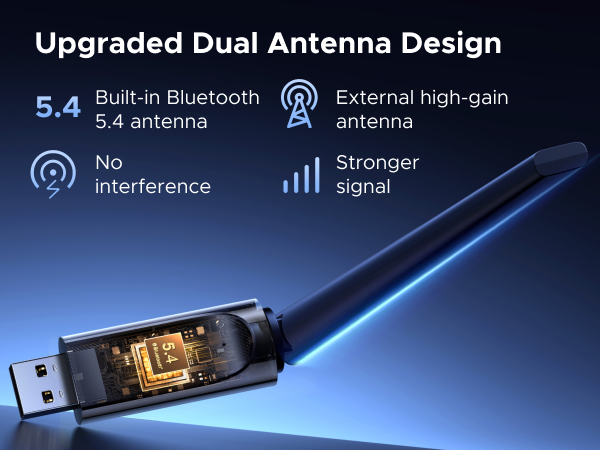 wifi adapter computer network adapter high gain antennas wifi to ethernet gaming 5GHz 2.4GHz BT5.4 