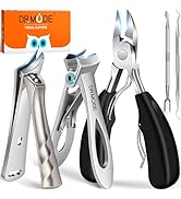 DRMODE Toenail Clippers for Seniors Thick Toenails, Large Toe Nail Clippers for Men Thick Nails w...