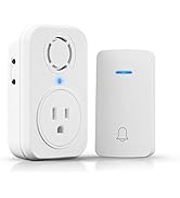 AIDA Wireless Doorbell, Self-powered Doorbell with Extra Socket, No Battery Required Push Button,...