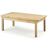 VINGLI Solid Wood Patio Coffee Table, Outdoor Garden Tea Table for Porch Balcony Yard, 44.09" Lon...