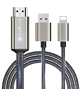 DRYMOKINI HDMI Cable Adapter for iPhone, Plug and Play 1080P Full HD Digital AV Adapter, Sync Scr...