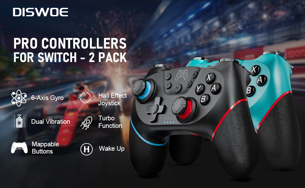 2 pack switch controller for nintendo switch controllers pro wireless for Switch Lite OLED PC