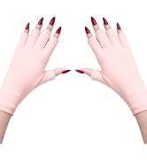MelodySusie UV Gloves for Gel Nail Lamp, Professional UPF50+ UV Protection Gloves for Manicures, ...