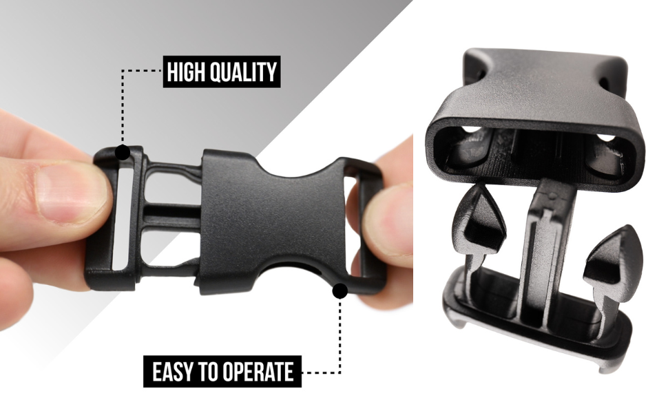 p2 black buckles side release