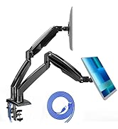 HUANUO Dual Monitor Stand for 13 to 35 inch,Premium Dual Monitor Mount with USB,Height Adjustable...