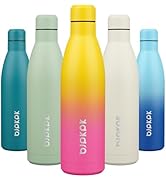 BJPKPK 25oz Insulated Water Bottle Double Wall Vacuum Insulated Stainless Steel Water Bottles for...