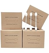 4 Packs Safety Bamboo Cotton Swabs with Large Tips, Baby Cotton Buds 432pcs