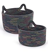 LUSCREAL Woven Baskets for Storage, Decorative Storage Baskets Cute Storage Organizer Cat Cotton ...