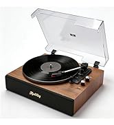 Fully Automatic Record Player with Built-in Speakers, Vinyl Record Player with Audio-Technica Car...