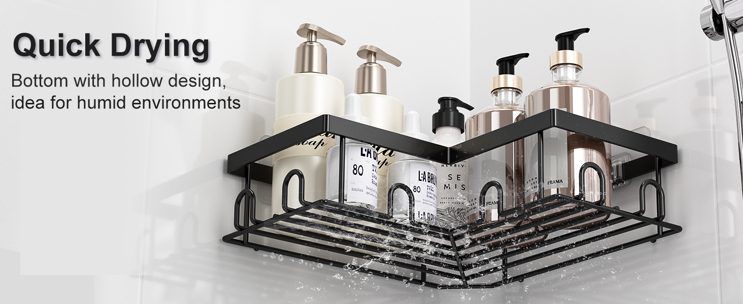 L-shape shower caddy