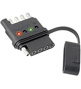 Oyviny 5 Pin Flat Trailer Wiring Tester for Turn Signal/Brake/Tail Lights Trouble Shooter, Two-Si...