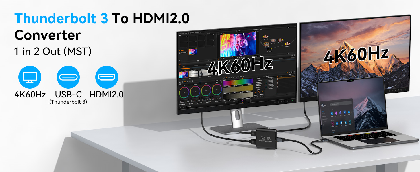 usb c to dual hdmi adapter