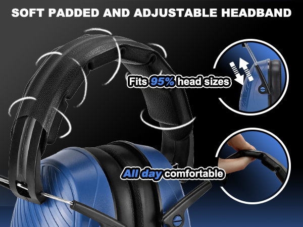 SOFT PADDED AND ADJUSTABLE HEADBAND 