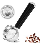 58MM Portafilter Double Spouts 3 Ears, 304 Stainless Steel Espresso Portafilter with 0.38MM Ultra...