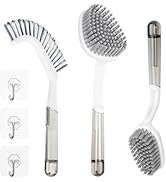 GleamGaGa Premium 3 Pack Scrub Brush Set, Multi-Purpose Cleaning Brushes, Heavy Duty Grout Brush ...