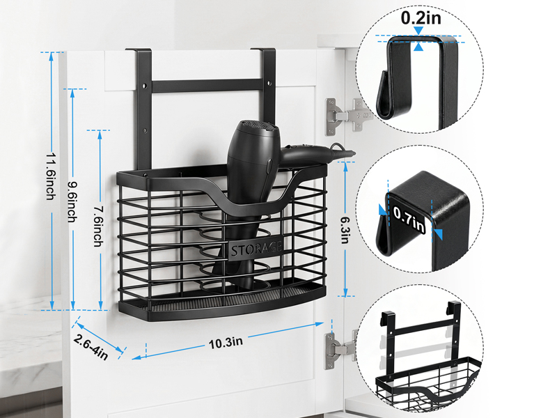 hair dryer organizer