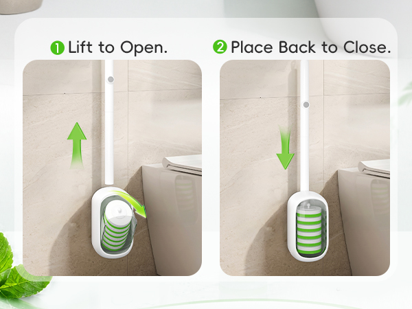 Green Disposable Toilet Brush