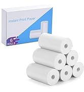 6 Rolls Refill Print Paper for Kids Camera Instant Print, Camera for Kids Paper Refill Compatible...