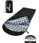 Sportneer Sleeping Bags for Adults, 0 Degree Sleeping Bag XL Flannel Winter Cold Weather Sleeping...