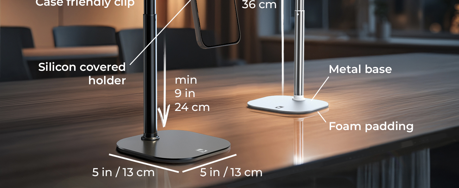 Phone tripod stand with light—stable ring light for computer or perfect light for streaming setups.