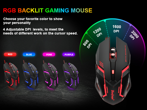 gaming mouse backlit