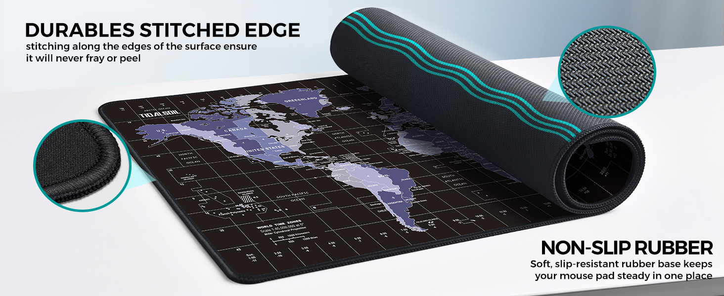 Large Mouse Pad World Map