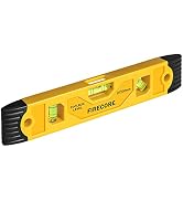 Firecore Magnetic Torpedo Level, 9-Inch Shockproof Toolbox Level with 3 Bubble Spirit Level 45 90...