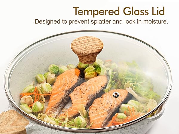 glass lid for easy cooking