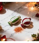 DIF DECO Christmas Candy Salt and Pepper Shakers Set, Cute Mini Salt Shakers, Xmas Hand-Painted S...