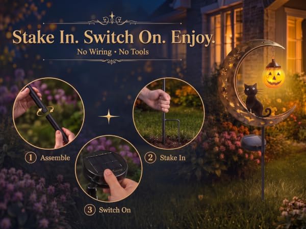 Halloween solar lights outdoor decorations