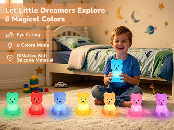 Soft Silicone Dimmable Bedside Touch Light with Timer