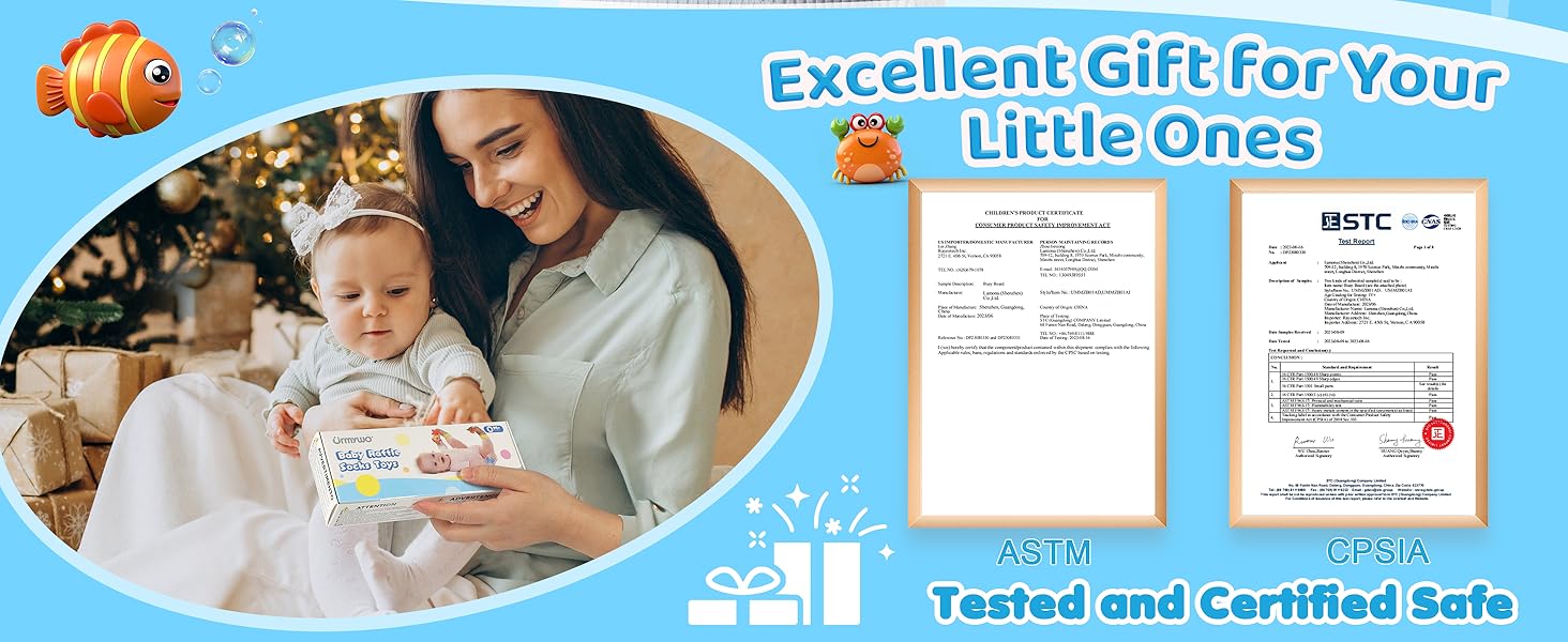 URMYWO Baby Newborn Boys and Girls Gifts, Wrist Rattles for Baby, Rattle Socks Toys for 0-6 Months