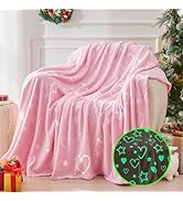 inhand Glow in The Dark Blanket Girl Birthday Gifts Toys Thanksgiving Throw Blanket Cute Kids Bla...