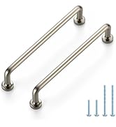 JOY DECOR Cabinet Pulls – 5 Inch Hole Center, Brushed Nickel, 10 Pack, Zinc Alloy Cabinet Handles...