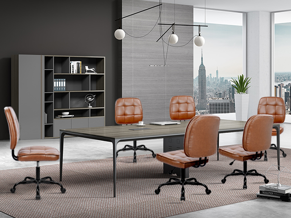 small leather chair no arms