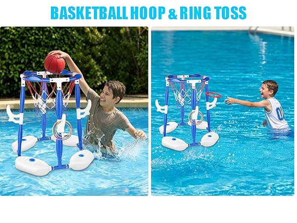 floating basketball hoop for pool