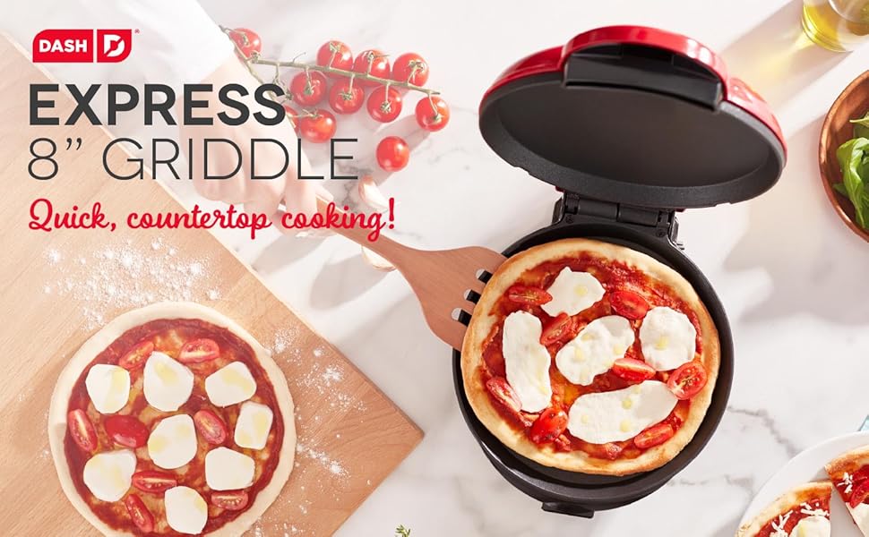 Griddle, 8", Pizza, Eggs, Pancakes, Breakfast, 