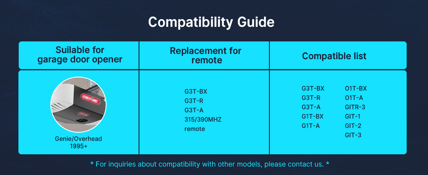 genie garage door opener remote