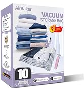 AirBaker Vacuum Storage Bags, Vacuum Seal Bags for Foam Mattress,Clothing &amp; Bedding, Space Saver ...