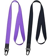 YOUOWO 2 Pack Neck Lanyard Black (2 Pack-Colors)