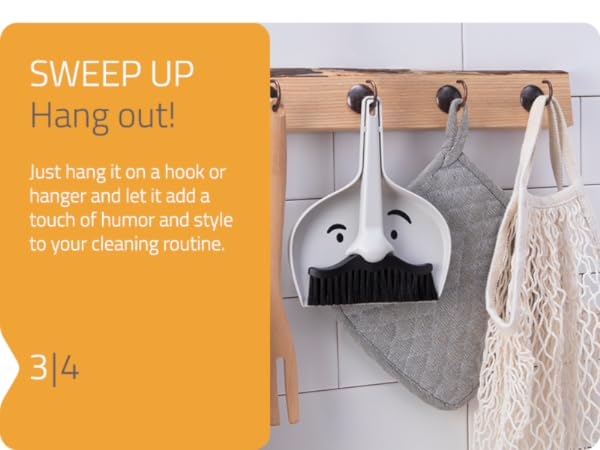 Peleg Design Dustache Small Dustpan and Brush Set