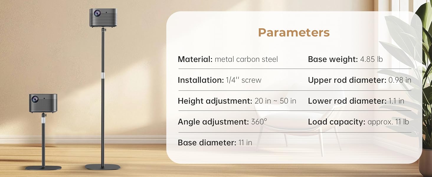 projector stand parameter