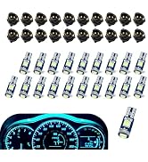 winterrock 20PCS 74 Led Bulb Dash Lights Super Bright, T5 37 74 Wedge LED Bulb with PC74 PC37 Twi...