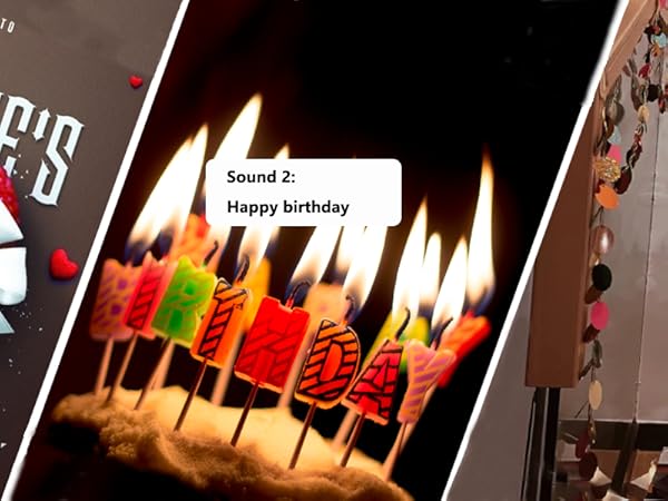 Happy Valentine's Day, Merry Christmas, Happy Birthday. Various scene languages for your choice.