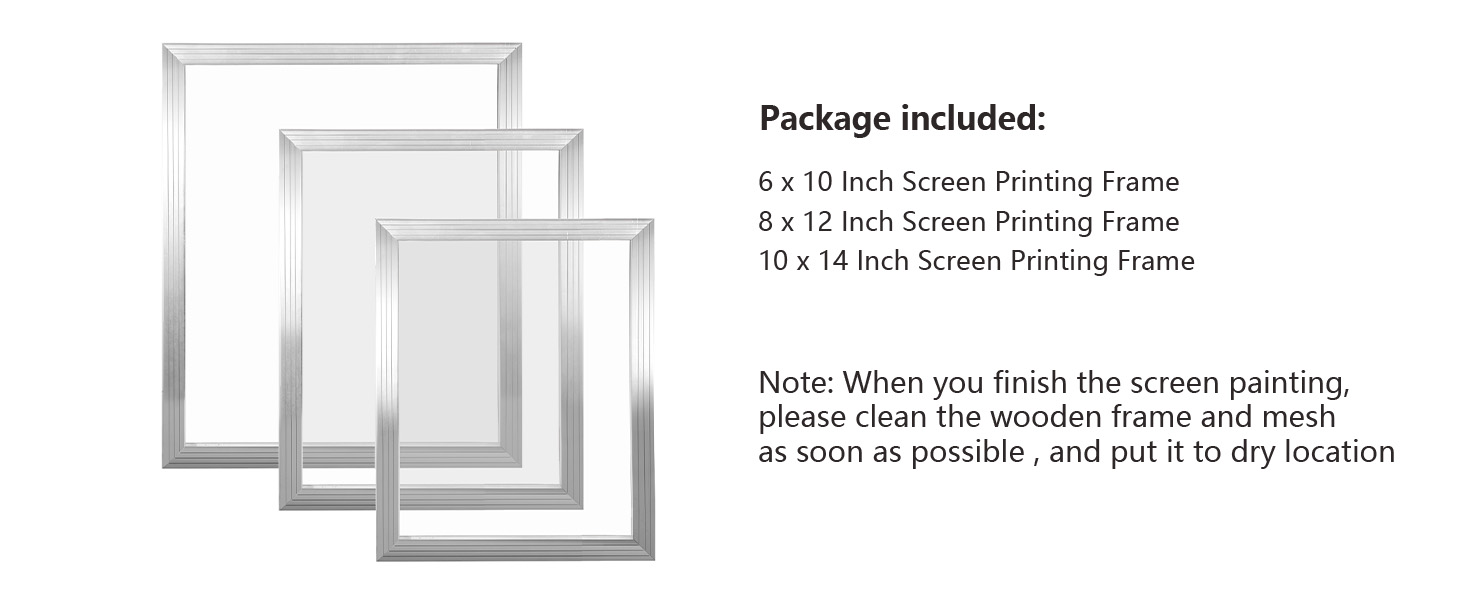Screen Printing Frames 