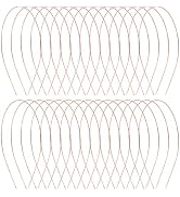 30 Pack Bulk 1.5MM Golden Thin Plain Blank Hard Copper Plated Wire Round Base Metal Headbands Ski...