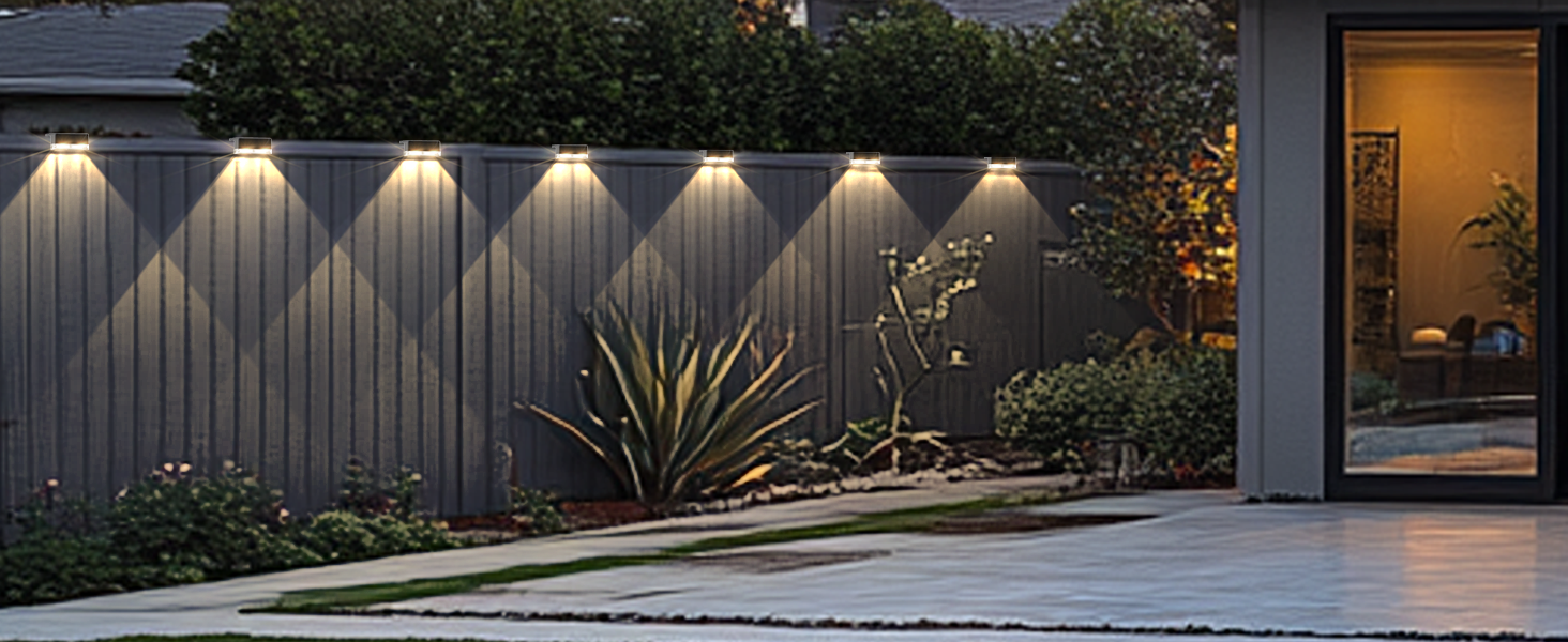 solar fence lights outdoor